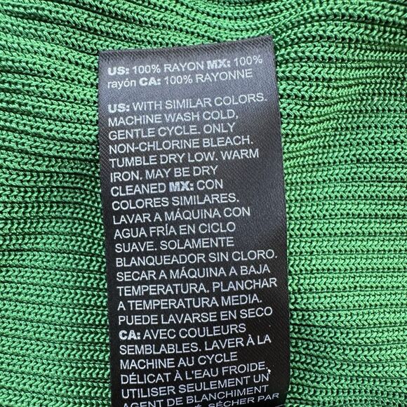 WHBM White House black market braided halter top green knit size S - Picture 12 of 13